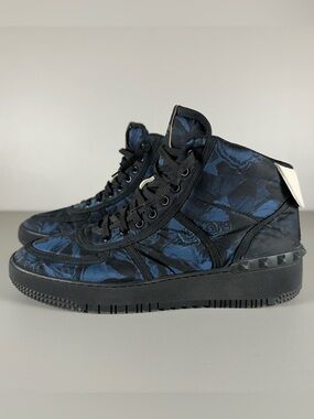 Valentino Garavani Butterfly Print High Top Sneakers